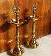 Brass ANNAM KUTHU VILAKKU | Brass Lamps | Mahabarath Diya | DEEPAM For Pooja | KUTHU VILAKKU For Gifts & Decorations | 16 inch | Pack of 2