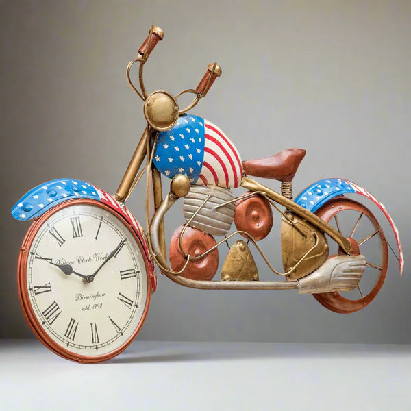 Indian Bike Iron Wall Clock for Home & Office - D'DASS Store