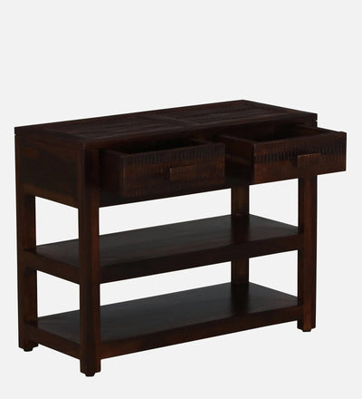 Threshold Teak Series Sheesham Wood Shoe Rack In Scratch Resistant Walnut Finish - D'DASS Store
