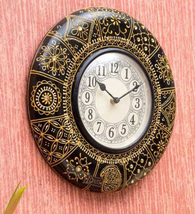 12" Decorative Ethnic Antique Hand painted Wall Clock for Home | House Warming Gift - D'DASS Store