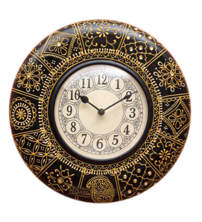 12" Decorative Ethnic Antique Hand painted Wall Clock for Home | House Warming Gift - D'DASS Store