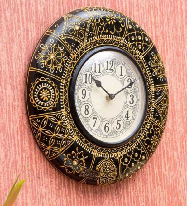 12" Decorative Ethnic Antique Hand painted Wall Clock for Home | House Warming Gift - D'DASS Store
