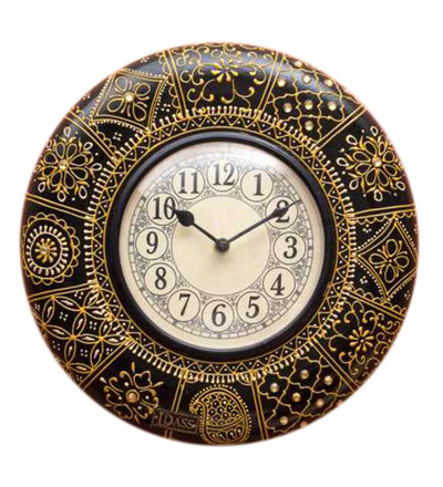 12" Decorative Ethnic Antique Hand painted Wall Clock for Home | House Warming Gift - D'DASS Store