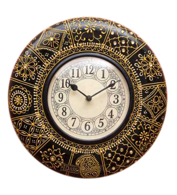 12" Decorative Ethnic Antique Hand painted Wall Clock for Home | House Warming Gift - D'DASS Store