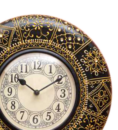 12" Decorative Ethnic Antique Hand painted Wall Clock for Home | House Warming Gift - D'DASS Store