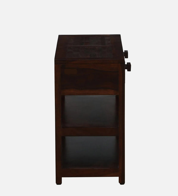 Threshold Teak Series Sheesham Wood Shoe Rack In Scratch Resistant Walnut Finish - D'DASS Store