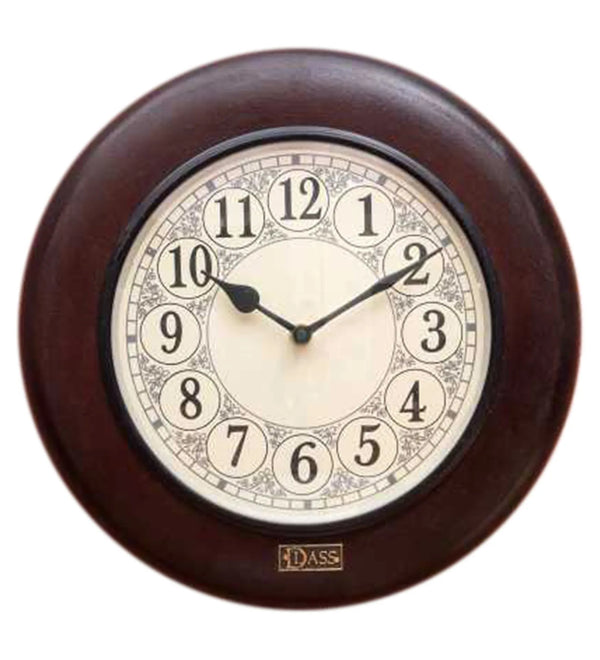 12" Decorative Ethnic Antique Wooden Wall Clock for Home | Wedding Gift - D'DASS Store