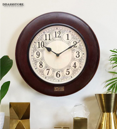 12" Decorative Ethnic Antique Wooden Wall Clock for Home | Wedding Gift