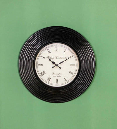 18" Decorative Ethnic Antique Wooden Wall Clock for Home 