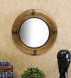 18 Inch Ethnic Brass Decorative Wall Mirror for living room