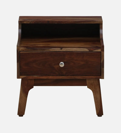Eclipse Wood Bedside Table In Provincial Teak Finish With Drawer - D'DASS Store