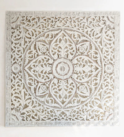 Royal Teak Wood King Panel Headboard with Frame - D'DASS Store