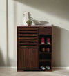 OakLine Bench Sheesham Wood Shoe Cabinet in Scratch Resistant Provincial Teak Finish - D'DASS Store