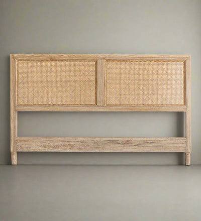 Amber Rattan Weaved King Size Headboard with Frame - D'DASS Store