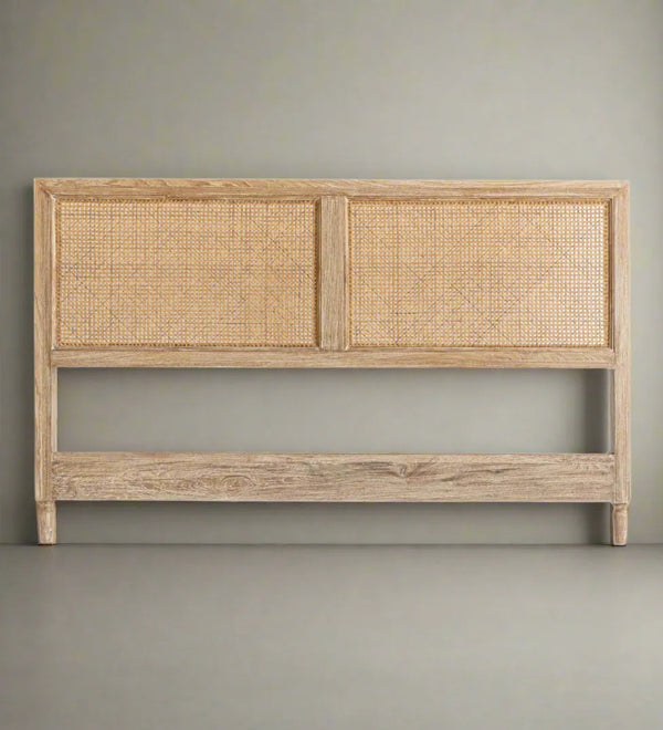 Amber Rattan Weaved King Size Headboard with Frame - D'DASS Store
