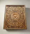 Rajputana Carvings Large Hand Carved Wooden Wall Panel with Frame - D'DASS Store