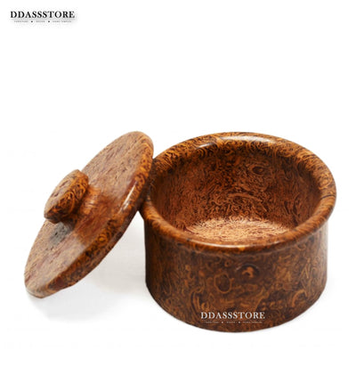 Jaisalmer Fossil Habur Stone Handi with lid