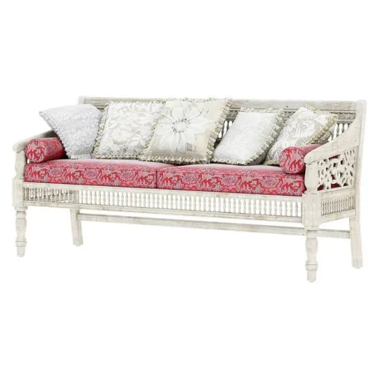 Whitehouse Solid wood Handcarved Sofa Chair for Living Room - D'DASS Store