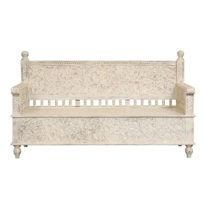 Natural Solid wood Handcarved Sofa Chair for Living Room - D'DASS Store