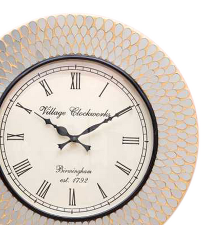 18" Decorative Ethnic Antique Wooden Wall Clock for Home | Wedding ceremony gift - D'DASS Store