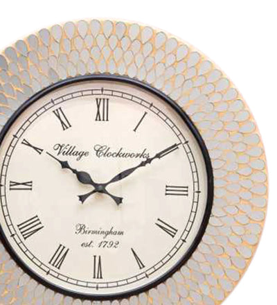 18" Decorative Ethnic Antique Wooden Wall Clock for Home | Wedding ceremony gift - D'DASS Store