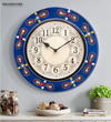 12" Decorative Ethnic Floral Painted Wall Clock for Home | House Warming Gift