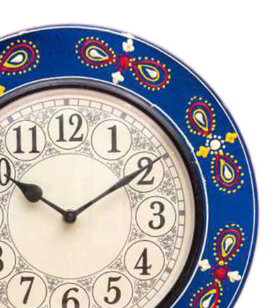 12" Decorative Ethnic Floral Painted Wall Clock for Home | House Warming Gift - D'DASS Store