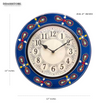 12" Decorative Ethnic Floral Painted Wall Clock for Home | House Warming Gift