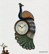 22" Decorative Ethnic Peacock Painted Wall Clock for Home | House Warming Gift