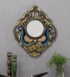 24 Inch Handpainted Peacock Wall Mirror for living room
