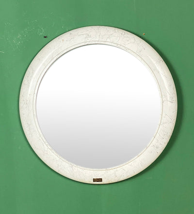 24 Inch Multicolour Handpainted Wooden Decorative Wall Mirror