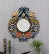24" Peacocks Elephants MDF wood Decorative Wall Mirror