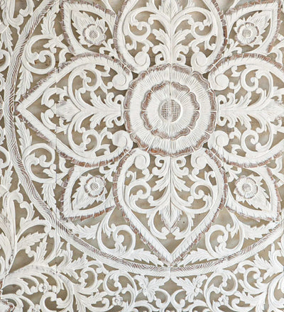 Royal Teak Wood King Panel Headboard with Frame - D'DASS Store