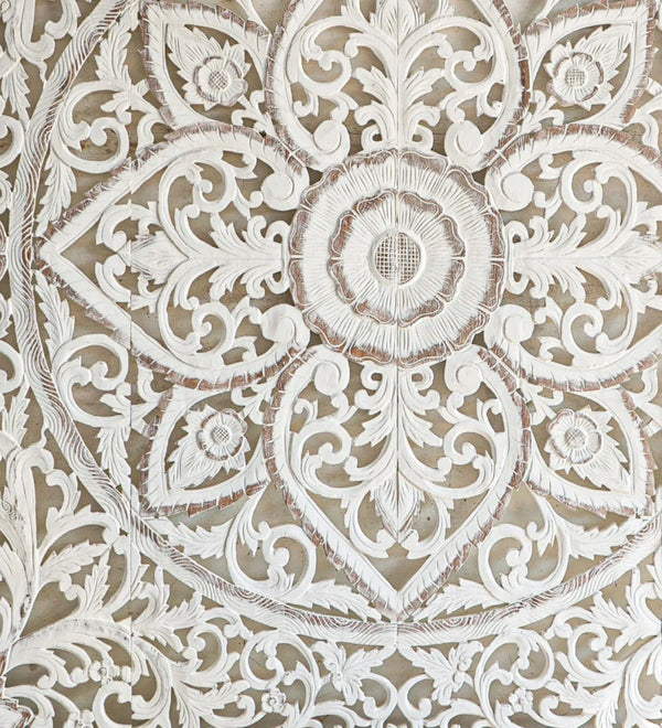 Royal Teak Wood King Panel Headboard with Frame - D'DASS Store