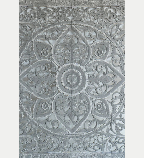 Rustic Mist Grey Headboard with Frame - D'DASS Store