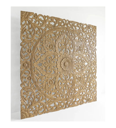 Bali Dreamscape King Size Handcrafted Carved Headboard with Frame - D'DASS Store