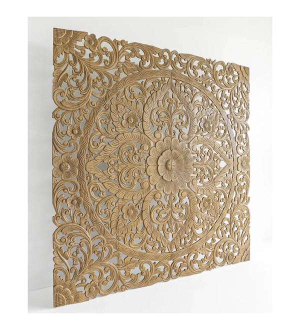 Bali Dreamscape King Size Handcrafted Carved Headboard with Frame - D'DASS Store