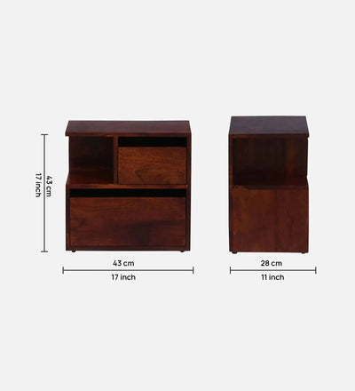 Rustic EdgeSolid Wood Bedside Table