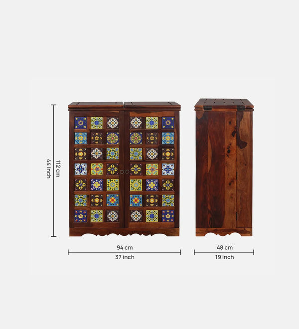 Siramika Manor Wood Bar Cabinet