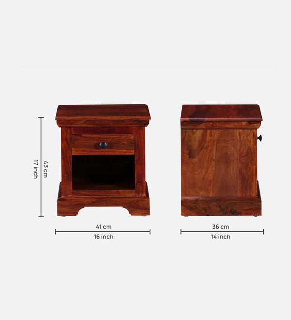 Sienna Nest Wood Bedside Table  