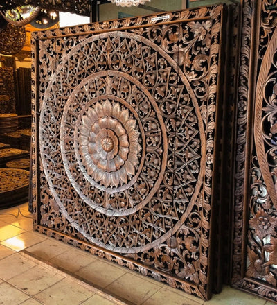 Rajwada Large Hand Carved Wall Art Panel with Frame - D'DASS Store