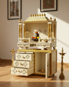 Wooden Pooja Temple & Puja Mandap with Cabinet for Home | DDASSWT3211_Cabinet_WG - D'DASS Store