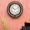 12" HandCrafted Brass Wooden Wall Clock for Home