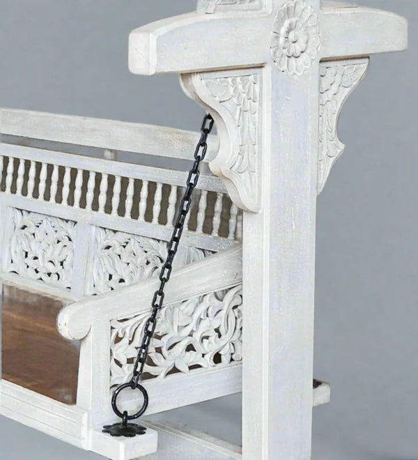 Snowman Solid wood Handcarved Swing Sofa for Living Room | House Swings for Living Room - D'DASS Store