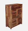ShoeForm Luxe Sheesham Wood Shoe Cabinet In Scratch Resistant Provincial Teak Finish - D'DASS Store