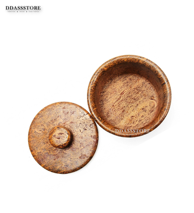 Jaisalmer Fossil Habur Stone Handi with lid