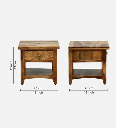 Regalia Teak Wood Bedside Table
