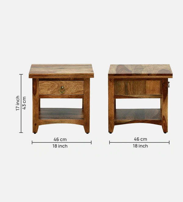 Regalia Teak Wood Bedside Table