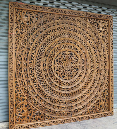 Jodhana Large Handmade Relief Carving Tropical Home Decor with Frame - D'DASS Store