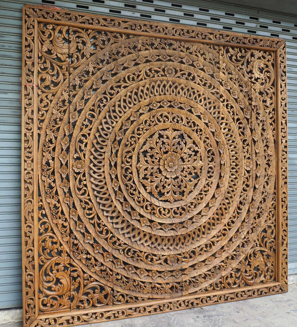 Jodhana Large Handmade Relief Carving Tropical Home Decor with Frame - D'DASS Store